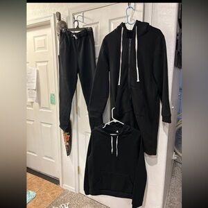 YOUBOYA 2xl black brand jogging suit nwot